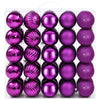 Joulupallosetti 50 kpl Liila Halk. 8 cm Polystyreeni