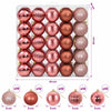 Joulupallosetti 50 kpl Pinkki ja roosa Halk. 8 cm Polystyreeni