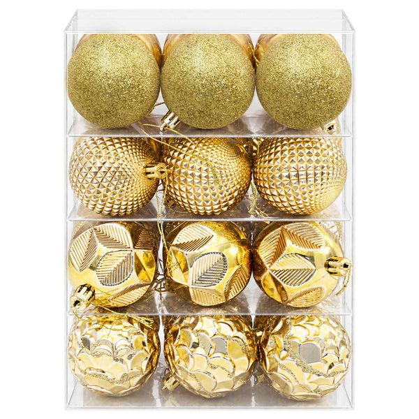 Joulupallosetti 36 kpl Kulta Halk. 6 cm Polystyreeni