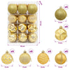 Joulupallosetti 36 kpl Kulta Halk. 6 cm Polystyreeni