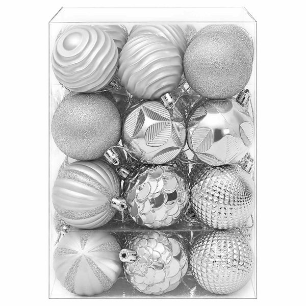 Joulupallosetti 36 kpl Hopea Halk. 6 cm Polystyreeni