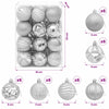 Joulupallosetti 36 kpl Hopea Halk. 6 cm Polystyreeni