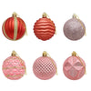 Joulupallosetti 36 kpl Pinkki ja roosa Halk. 6 cm Polystyreeni