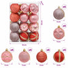 Joulupallosetti 36 kpl Pinkki ja roosa Halk. 6 cm Polystyreeni