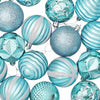 Joulupallosetti 36 kpl Turkoosi Halk. 6 cm Polystyreeni