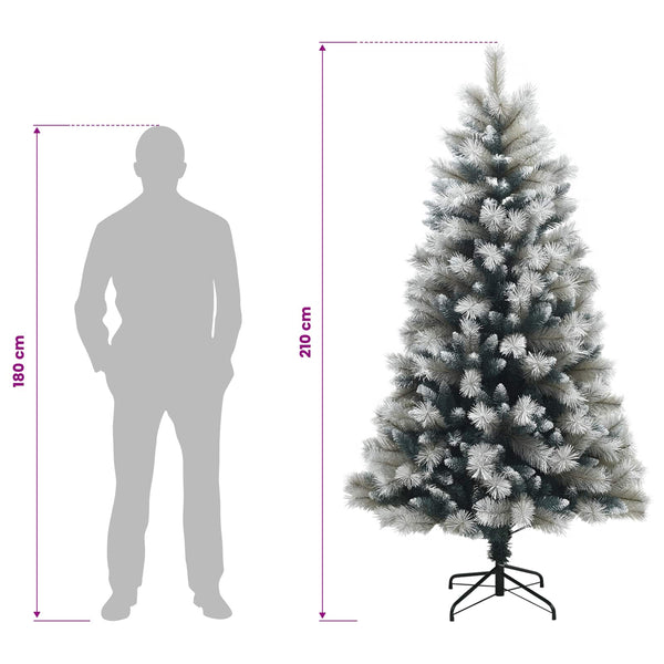 Salkomallinen tekoinen joulukuusi 210 cm PVC ja metalli