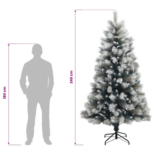 Salkomallinen tekoinen joulukuusi 240 cm PVC ja metalli