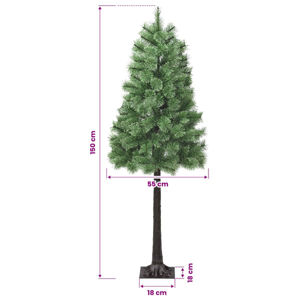 Salkomallinen tekoinen joulukuusi 150 cm PVC ja metalli Vihreä