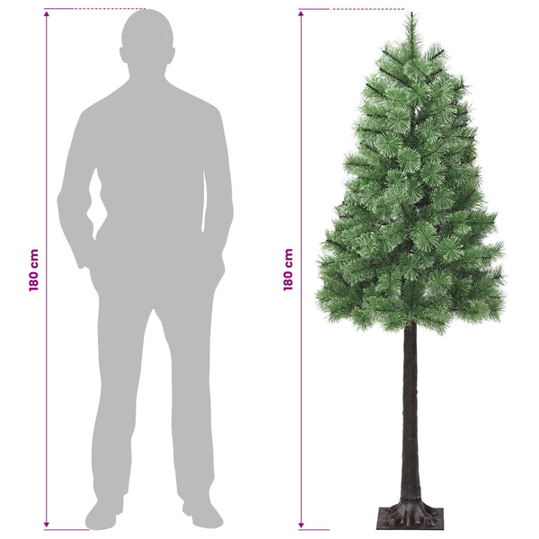 Salkomallinen tekoinen joulukuusi 180 cm PVC ja metalli Vihreä
