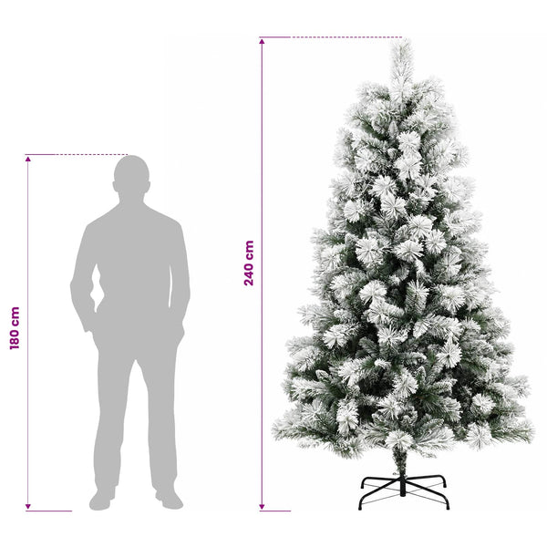 Salkomallinen tekoinen joulukuusi 240 cm PVC ja metalli