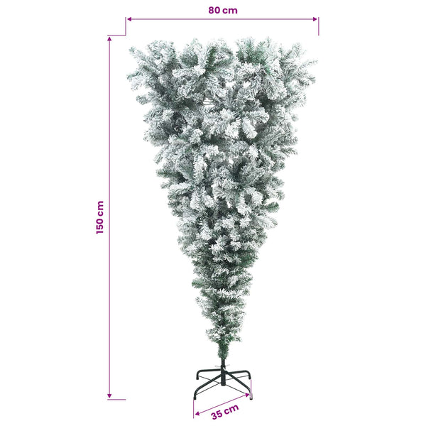 Ylösalainen tekojoulukuusi 150 cm PVC ja teräs