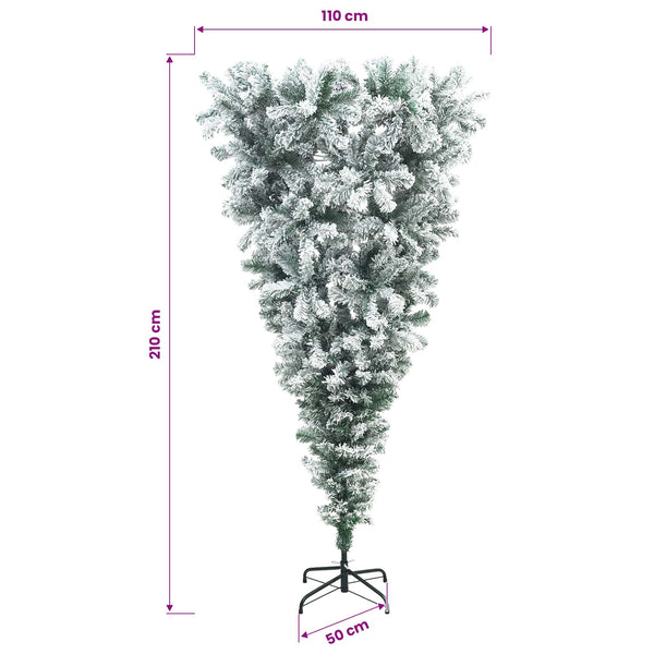 Ylösalainen tekojoulukuusi 210 cm PVC ja teräs