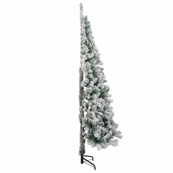 Tekojoulukuusi 240 cm PVC ja teräs Vihreä ja valkoinen