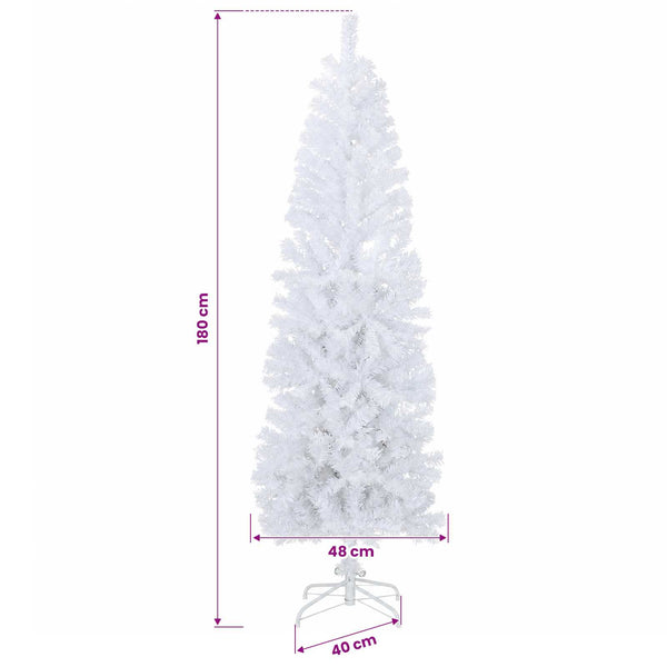 Tekopaksu joulupuu 180 cm PVC ja teräs valkoinen
