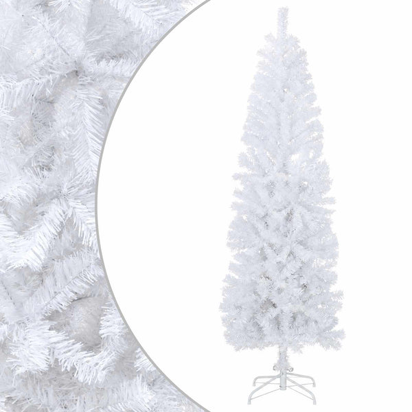 Tekopaksu joulupuu 210 cm PVC ja teräs valkoinen