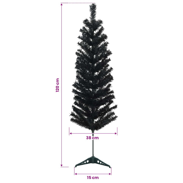 Tekopaksu joulupuu 120 cm PVC ja teräs Musta