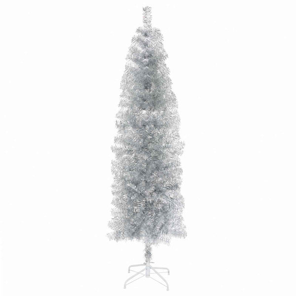 Tekopaksu joulupuu 180 cm PVC ja teräs Hopea