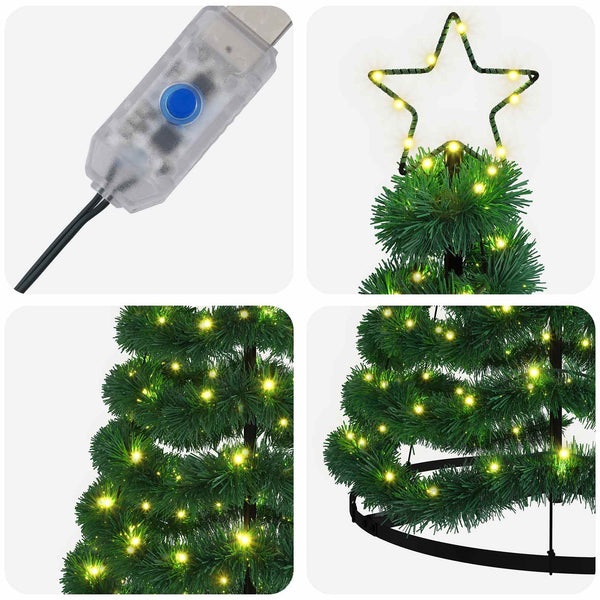 LED-koristekuusi jalustalla EKENAS 180 cm 220 LEDiä