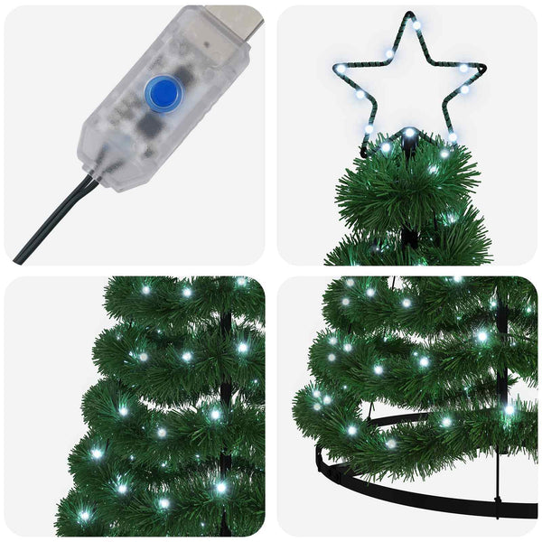 LED-koristekuusi jalustalla EKENAS 180 cm 220 LEDiä