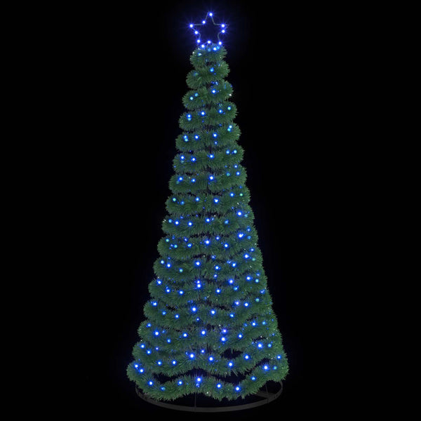 LED-koristekuusi jalustalla EKENAS 180 cm 220 LEDiä Sininen