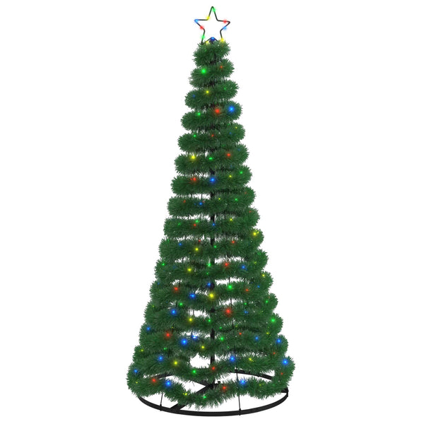 LED-koristekuusi jalustalla EKENAS 180 cm 220 LEDiä Monivärinen