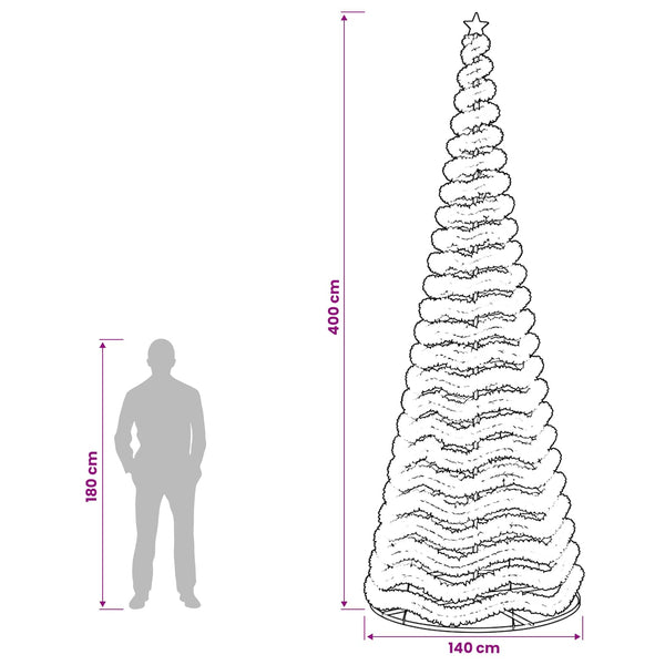 LED-koristekuusi jalustalla EKENAS 400 cm 588 LEDiä