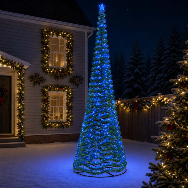 LED-koristekuusi jalustalla EKENAS 500 cm 868 LEDiä Sininen