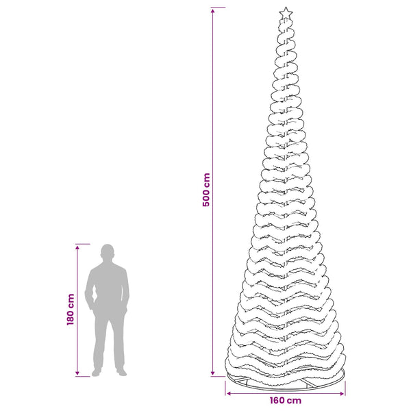 LED-koristekuusi jalustalla EKENAS 500 cm 868 LEDiä Sininen