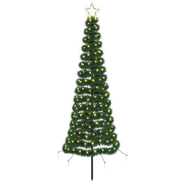 Kimalteleva LED-joulukuusi maapiikillä EKENAS 180 cm 220 LEDiä