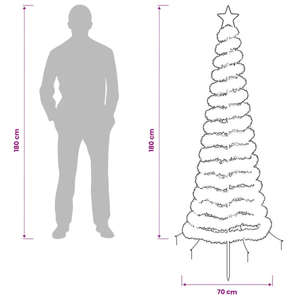 Kimalteleva LED-joulukuusi maapiikillä EKENAS 180 cm 220 LEDiä