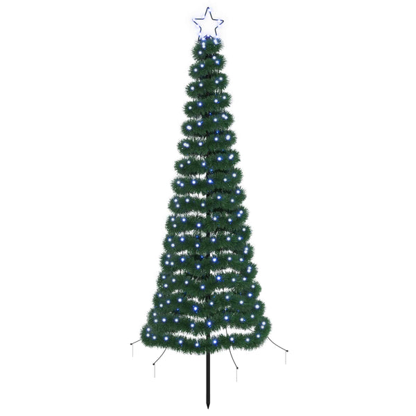Kimalteleva LED-joulukuusi maapiikillä EKENAS 180 cm 220 LEDiä
