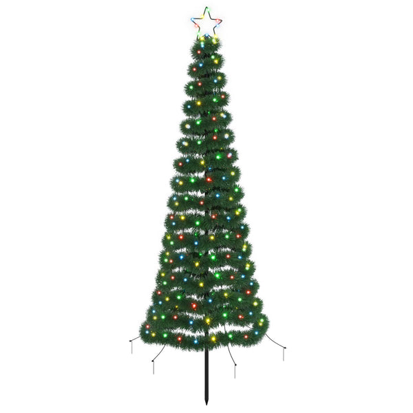 Kimalteleva LED-joulukuusi maapiikillä EKENAS 180 cm 220 LEDiä