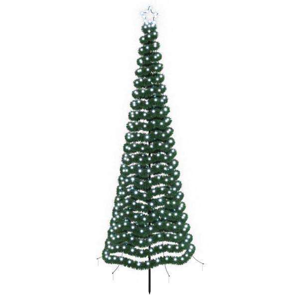 Kimalteleva LED-joulukuusi maapiikillä EKENAS 250 cm 370 LEDiä