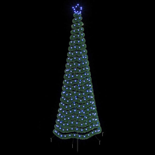 Kimalteleva LED-joulukuusi maapiikillä EKENAS 250 cm 370 LEDiä