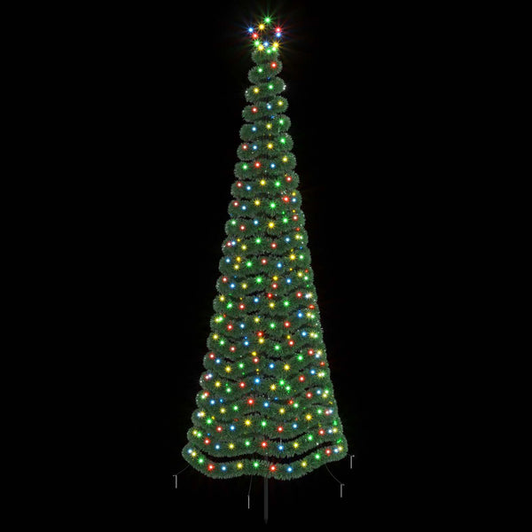 Kimalteleva LED-joulukuusi maapiikillä EKENAS 250 cm 370 LEDiä