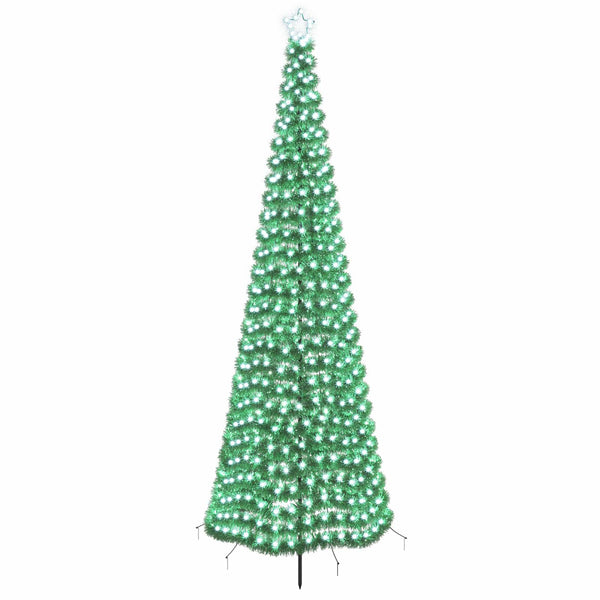 Kimalteleva LED-joulukuusi maapiikillä EKENAS 300 cm 475 LEDiä
