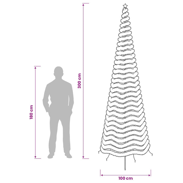 Kimalteleva LED-joulukuusi maapiikillä EKENAS 300 cm 475 LEDiä