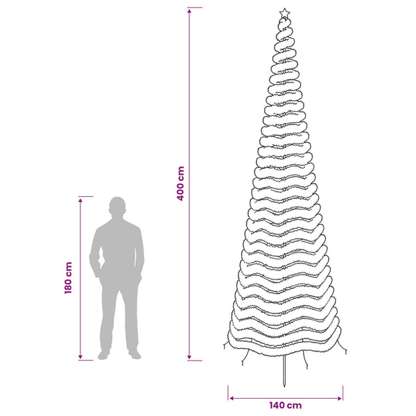 Kimalteleva LED-joulukuusi maapiikillä EKENAS 400 cm 588 LEDiä