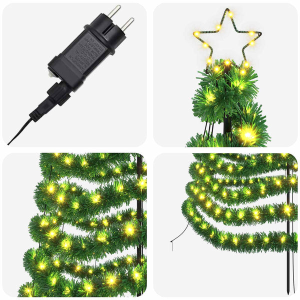 Kimalteleva LED-joulukuusi maapiikillä EKENAS 500 cm 868 LEDiä