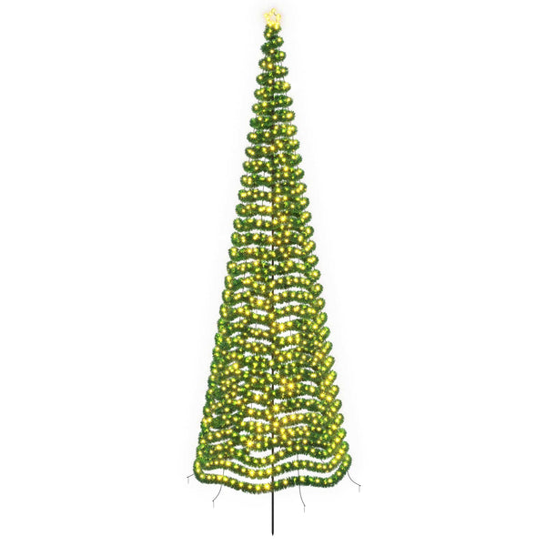 Kimalteleva LED-joulukuusi maapiikillä EKENAS 500 cm 868 LEDiä