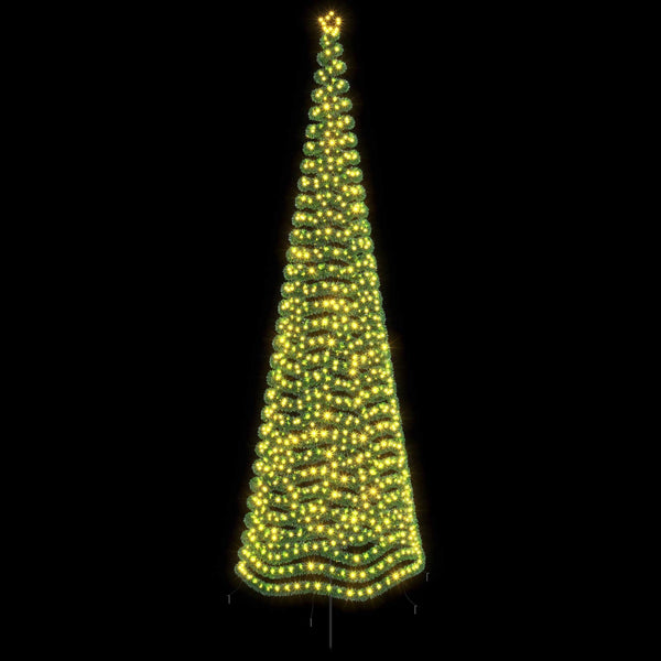 Kimalteleva LED-joulukuusi maapiikillä EKENAS 500 cm 868 LEDiä