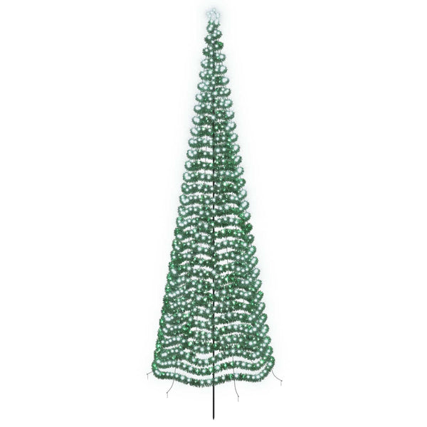 Kimalteleva LED-joulukuusi maapiikillä EKENAS 500 cm 868 LEDiä