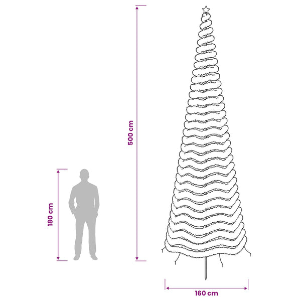 Kimalteleva LED-joulukuusi maapiikillä EKENAS 500 cm 868 LEDiä