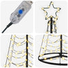 LED-spiraalijoulukuusi jalustalla EKENAS 180 cm 220 LEDiä