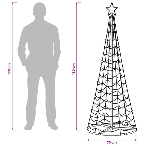LED-spiraalijoulukuusi jalustalla EKENAS 180 cm 220 LEDiä