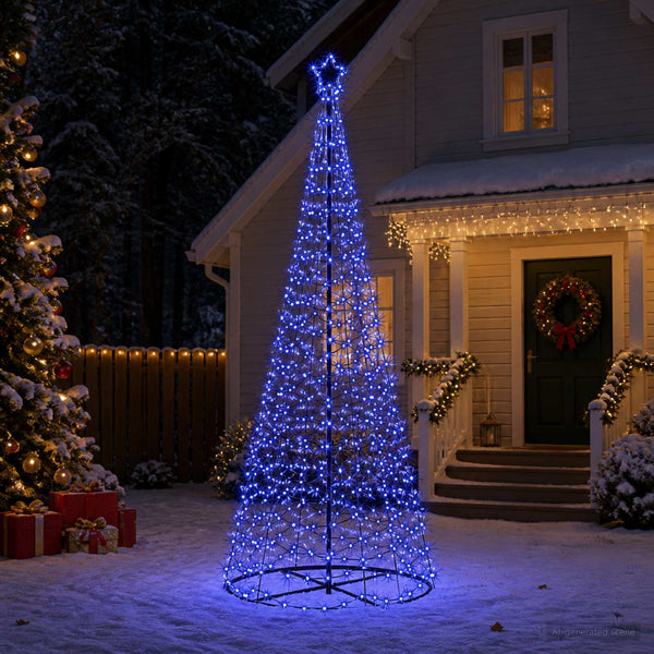 LED-spiraalijoulukuusi jalustalla EKENAS 250 cm 370 LEDiä