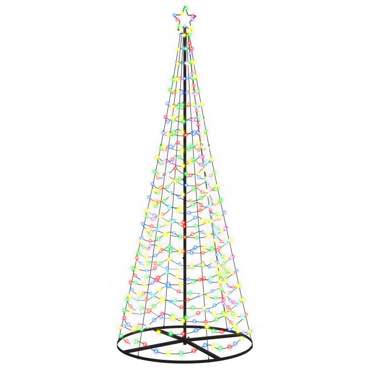 LED-spiraalijoulukuusi jalustalla EKENAS 250 cm 370 LEDiä