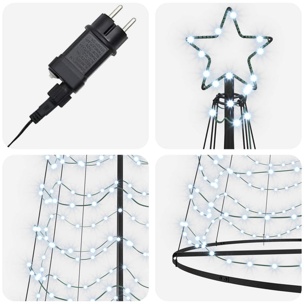 LED-spiraalijoulukuusi jalustalla EKENAS 500 cm 868 LEDiä