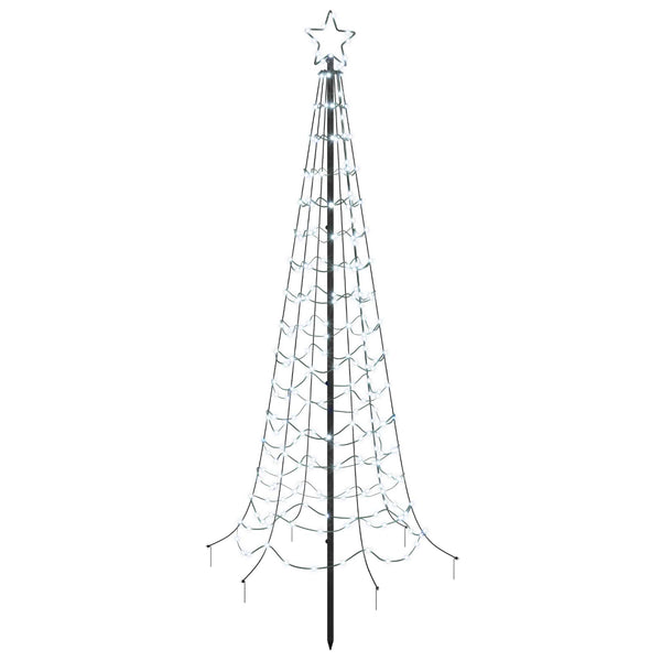 Spiraalinmuotoinen led-joulukuusi maapiikillä EKENAS 180 cm