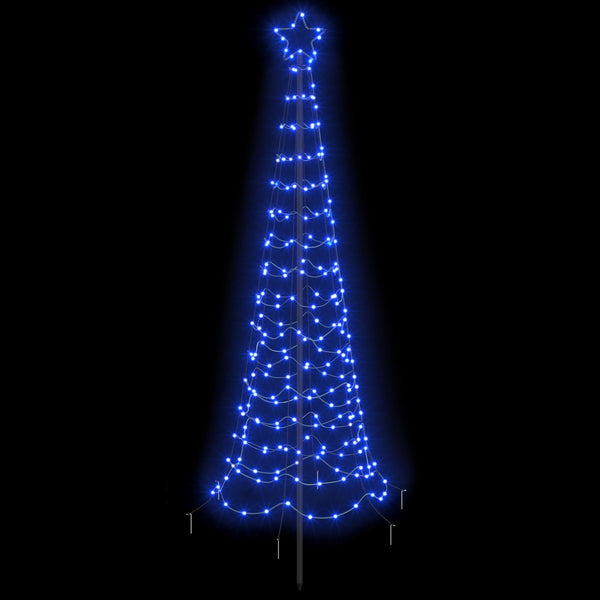 Spiraalinmuotoinen led-joulukuusi maapiikillä EKENAS 180 cm
